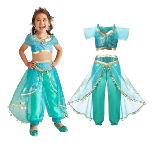 Fantasia Jasmine Infantil Luxo - Disney Princesas