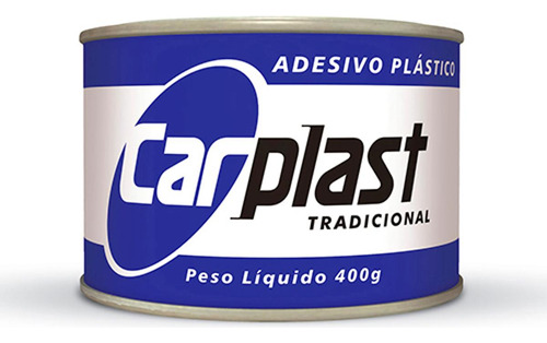 Massa Plastica 400gr Carplast Cinza - Kit C/12 Unidades