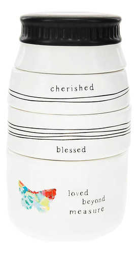 Cherished Blessed Loved Beyond Measure - Juego De 4 Tazas Me