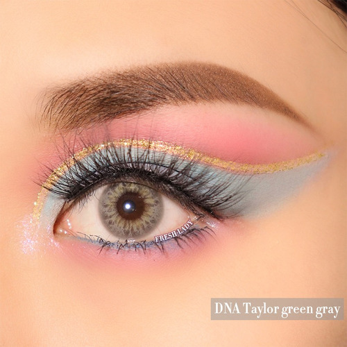 Imagen 2 de 10 de Freshlady - Dna Taylor Green Gray Lentes De Contacto