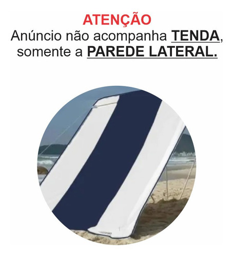Lateral De Tenda Zaka Riviera Azul Com Laterais Branco