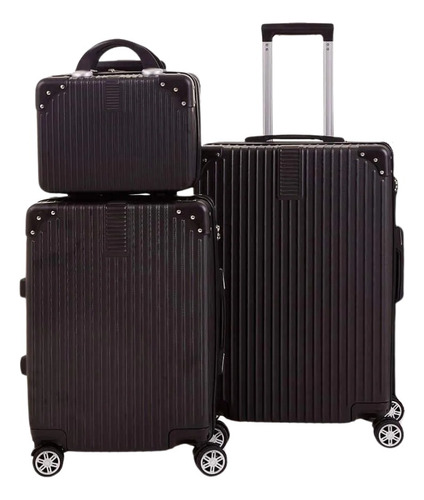 Mala De Viagem Kit 10+23+frasqueira  Kit Com 3 Peças