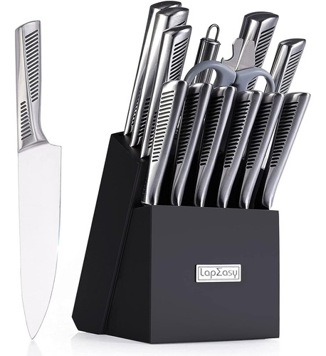 Kitchen Knife Set,  15 Piece Knife Sets With Block Chef Knif