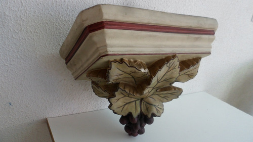 Imagem 2 de 5 de Peanha Policromada, Suporte Parede Para Imagem Sacra.
