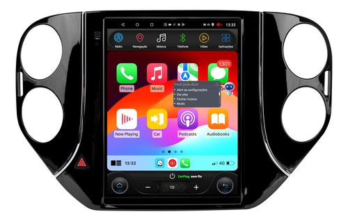 Multimidia Tesla Tiguan 12/17 Android 2gb Carplay 9.7p Voz