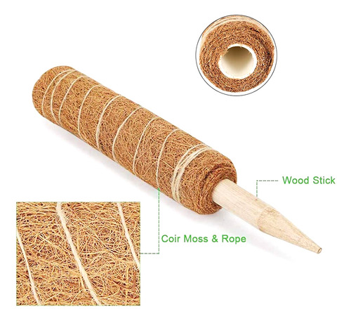 Palo De Musgo Tótem De Fibra De Coco De 450 Mm Para Extensió