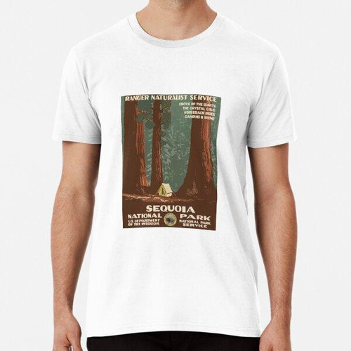 Remera Vintage Travel Poster Parque Nacional Sequoia Algodon