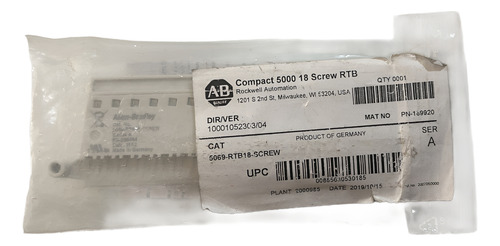5069-rtb18-screw Allen-bradley Compact I/o Terminal Block