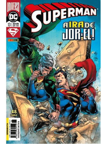 Superman: Renascimento - 13 / 36: A ira de Jor-El!, de Bendis, Brian Michael. Editora Panini Brasil LTDA, capa mole em português, 2020