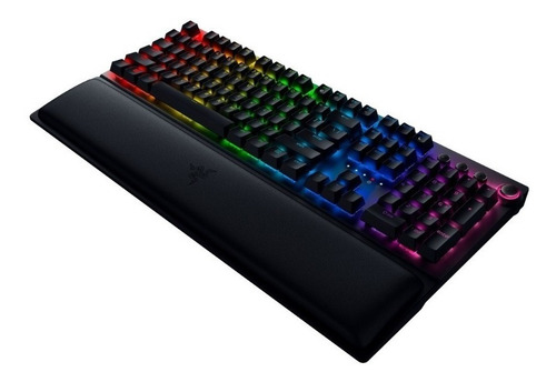 Imagen 5 de 5 de Teclado gamer bluetooth Razer BlackWidow V3 Pro QWERTY Green inglés US de color negro con luz RGB