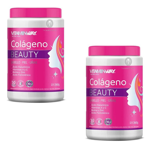 Colageno Hidrolizado Bebible+ Vc + Q10 X 360g Vitaminway X 2