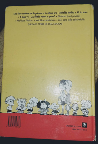 Quino.toda Mafalda..ediciones La Flor. (Usado)