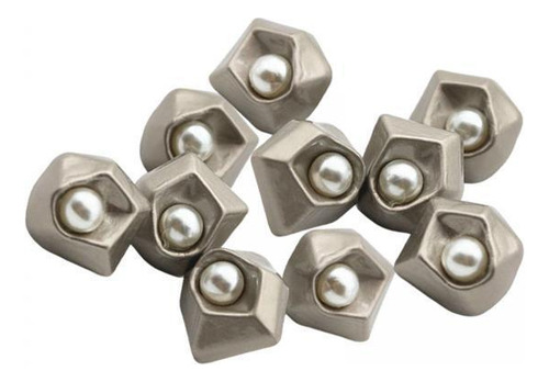 2 X 2x10 Uds Botones De Perlas Sujetadores De 2 Piezas