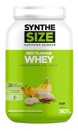 Suplemento em pó Synthesize Nutrition Science  First Best Flavour Whey proteínas Best Flavour Whey sabor  banana com canela em pote de 907g