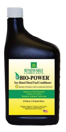 Renewable Lubricants Bio-power Summer Diesel Fuel Conditione (Reacondicionado)