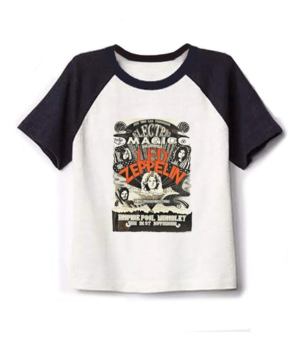 Remera Combinada  Led Zeppelin - Rock - Metal - Niños