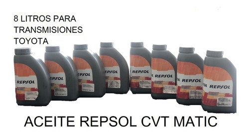 8 Litro Aceite Repsol Cvt Matic Toyota Yaris Corolla C-hr