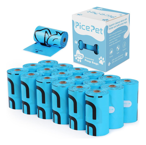 Rollos De Bolsas Resistentes Para Excrementos De Perro - 270