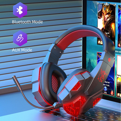 Auriculares Estéreo Bluetooth Juegos Para Ps4 Xbox Notebook
