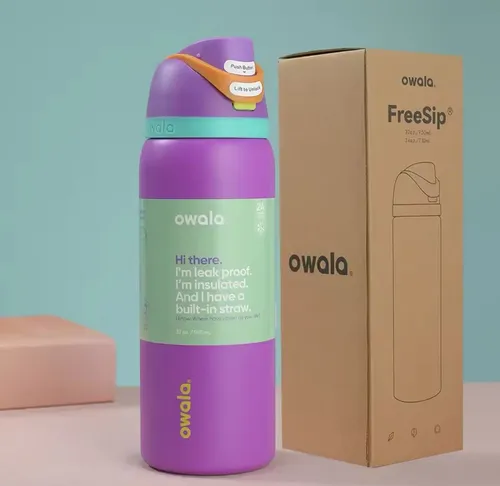 Owala Botella De Agua Aislada Termo De Acero Inoxidable 32oz
