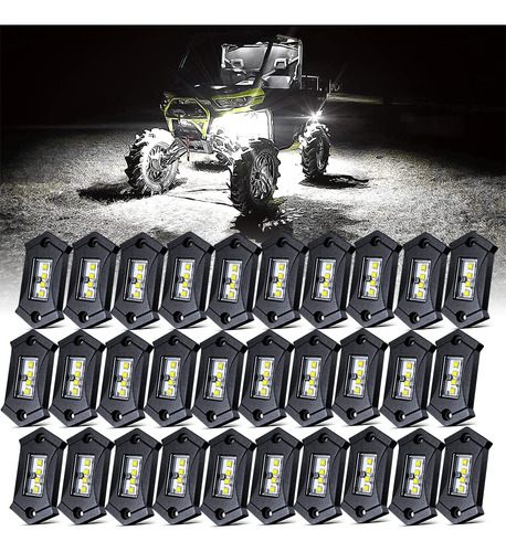 Ledmircy Led Rock Lights White 30pcs Para Atv Utv Je-ep Jk O