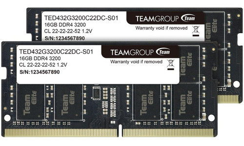 Memoria Ram Laptop  Team Elite 32gb ( 2 X 16gb )  Ddr4 3200 