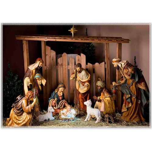 Ycucuei 7x5ft Polyester Nacimiento De Jesus Gc48a