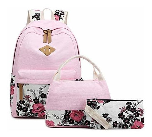 Abshoo Lightweight Canvas Floral Teen Backpacks For Girls Sc