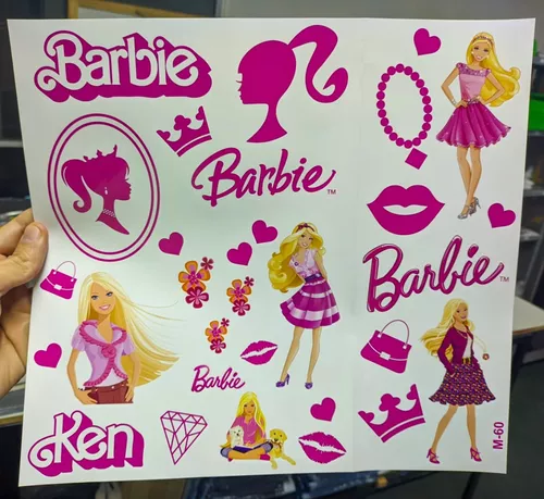 100 pçs barbie original prego adesivos meninas feminino prego