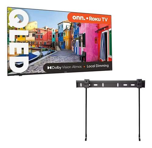 Onn 75'' Class 4k Qled 2160p Smart Tv 100071709 + Soporte (Reacondicionado)