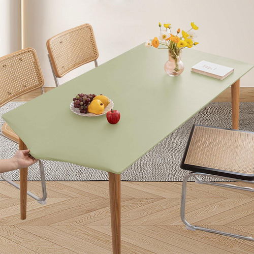 Mantel Rectangular De Cuero Sintético, 60 Cm X 120 Cm Verde