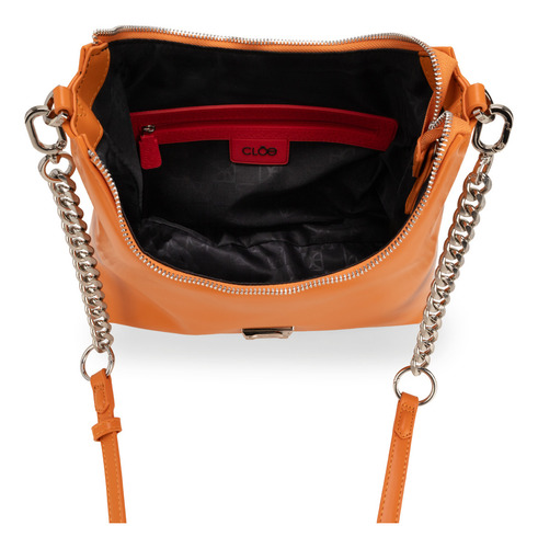 Bolsa Hobo Cloe Izisyla Mediano Color Naranja