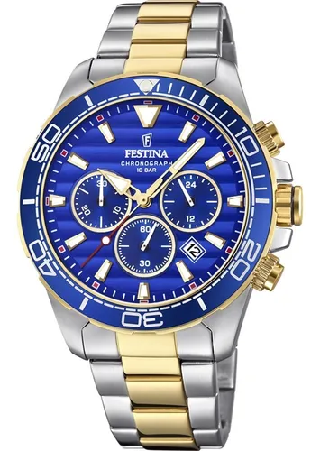 Festina Reloj Hombre Cuadrado Acero Azul Chronograph F20423/2