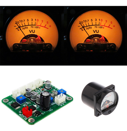 Medidor Vu Meter De 2 Paneles Vu Meter Con Luz De Fondo Cáli