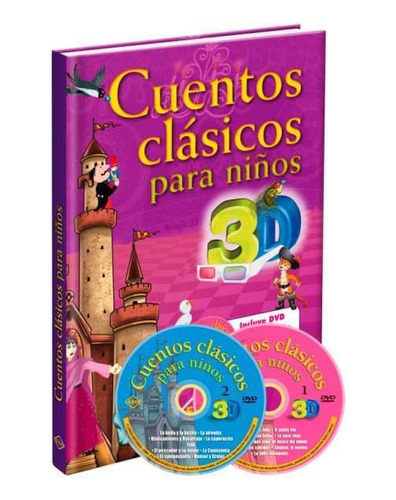 Cuentos Clasicos Para Niños En 3d + 2 Dvd Billingue