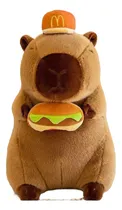 Comprar Peluche Capibara Gorrito De Mcdonald's Y Hamburguesa (30cm) Capibara