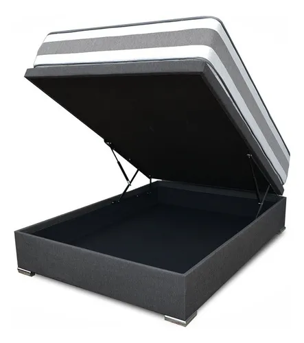 Box Baúl 1 Plaza - Noe Color Gris Oscuro