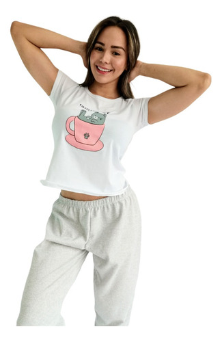Pijama Multiusos Pantalón Y Manga Corta Para Mujer Morning