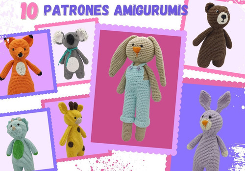 10 Patrones Crochet Amigurumi Animales De Apego Español Pdf