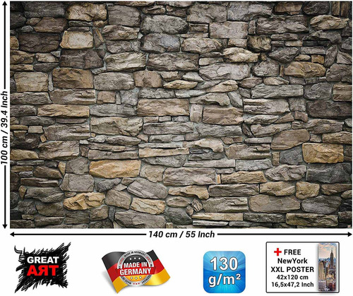 Imagen 3 de 9 de Decoración De La Pared Papel Tapiz Gris Foto De Stonewa...