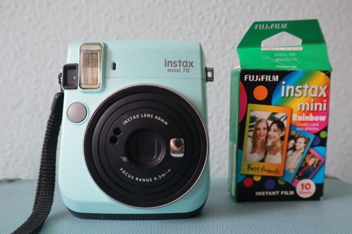 Camêra Instax Mini 70 Com 10 Filmes Rainbow Fujifilm