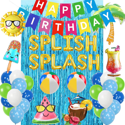 Splish Splash - Decoraciones De Cumpleanos, Suministros De F