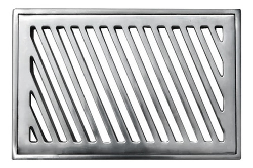 Grelha Diagonal P Ralo Com Caixilho 20x30cm -prime Alumínio
