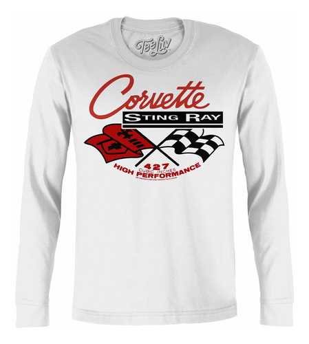 Tee Luv Chevy Corvette Camisa De Manga Larga Chevrolet Corve