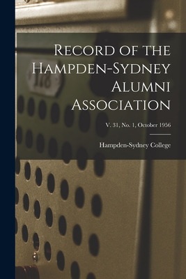 Libro Record Of The Hampden-sydney Alumni Association; V....