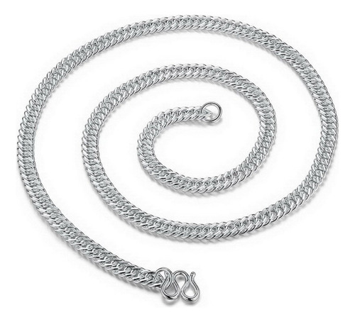 Cadena De Cuello Tipo Látigo Robusta De Plata Pura 990 Para