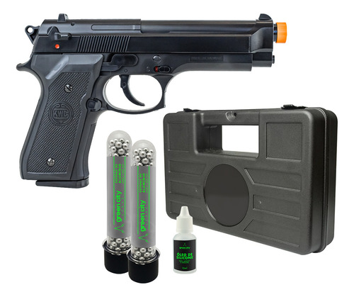 Pistola Spring M92 Kwc + Maleta + 400 Esfera Alumínio + Óleo