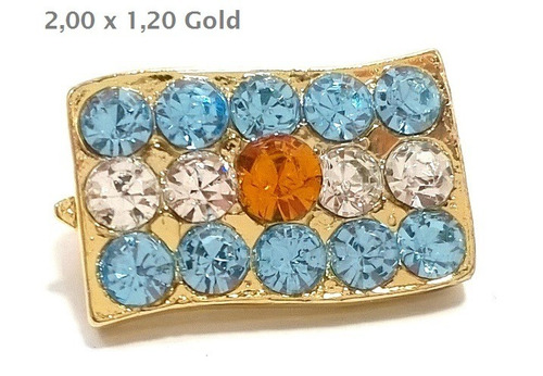 Prendedor Pin Bandera Escarapela Argentina Strass Checo