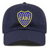 Comprar Gorro Jockey Visera Curva Boca Juniors Futbol Bordado