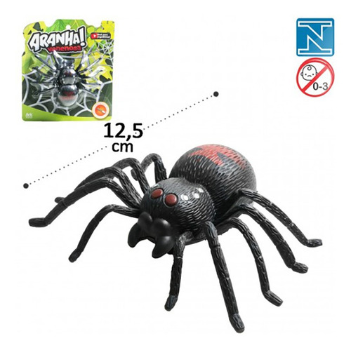 Aranha Venenosa Brinquedo A Corda Aracnídeo 12,5cm
